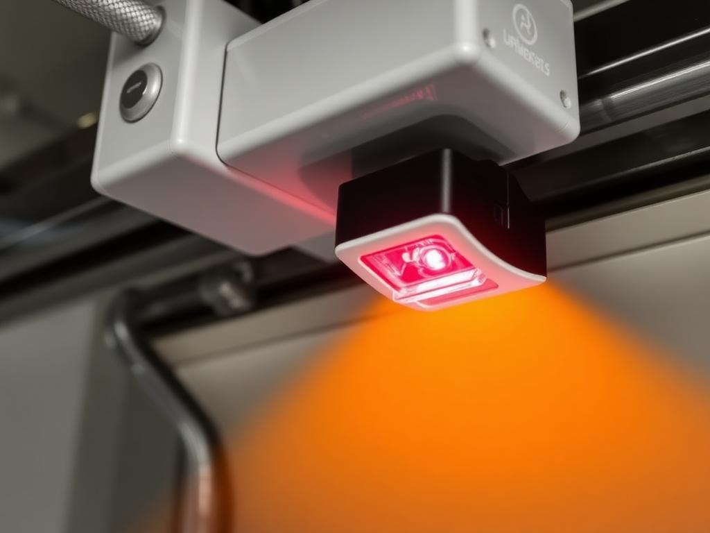 Garage door safety sensor with infrared photo-eye motion detection system